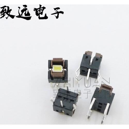 Original new 100% import DIP TLL-62AW-S-V-B touch switch 6*6*7 with LED white light key switch