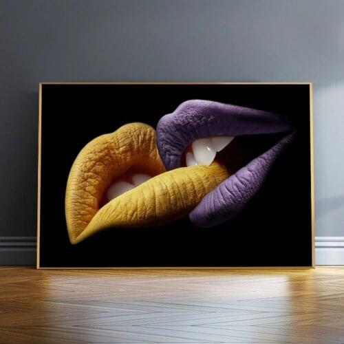 Sexy Lips Canvas Art Paintings On The Wall Posters And Prints Kiss Modern Wall Art Pictures For Living Room Wall Decor Cuadros