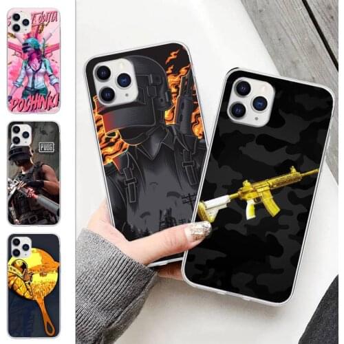 Silicone Popular Game PUBG Telephone Clear Soft For Iphone 11 12 Pro Max 5 6 7 8 Plus X Xs Xs Max XR SE 2020 Cvoer