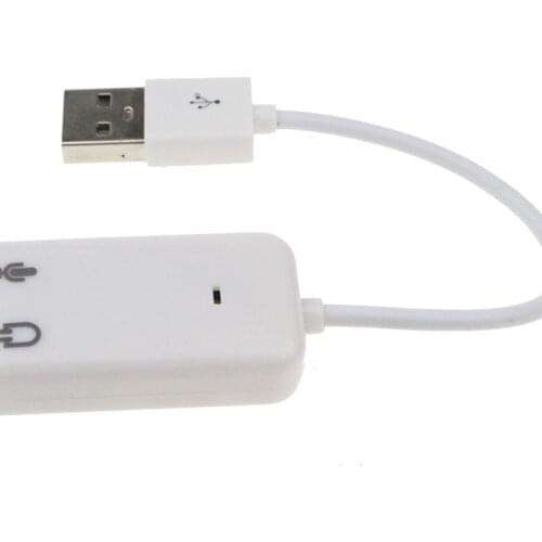 20cm 7.1 Channel USB 2.0 External Sound Card w/3.5mm Headphone and Microphone Jack Interface,Stereo Mic Audio Adapter Converter