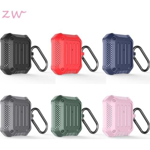 Funny Cute Mini 3D Trunk Case For Apple Airpods 1 2 Charging Box Wireless Bluetooth Headphone Protective Cover With Hook