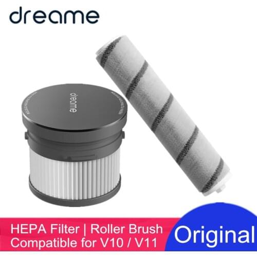 Original Dreame HEPA Filter Roller Brush Replacement Parts for V10 V11 Handheld Vacuum Cleaner Floor Brush