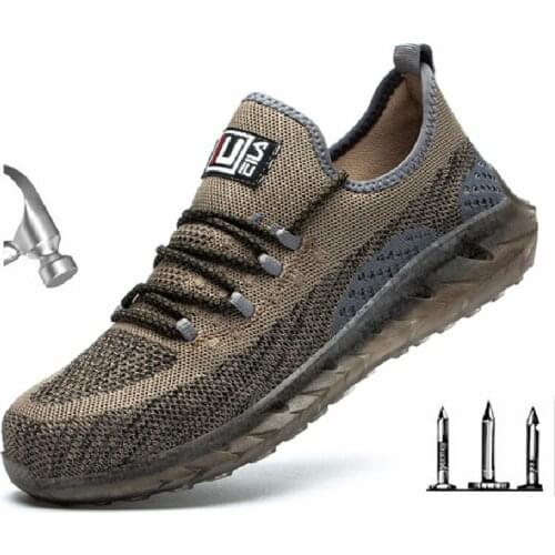 Unisex Safety Shoes Men Light Sneaker Work Shoes Indestructible Steel Toe Shoes Anti-piercing Work Boots Men Plus Size 38-48