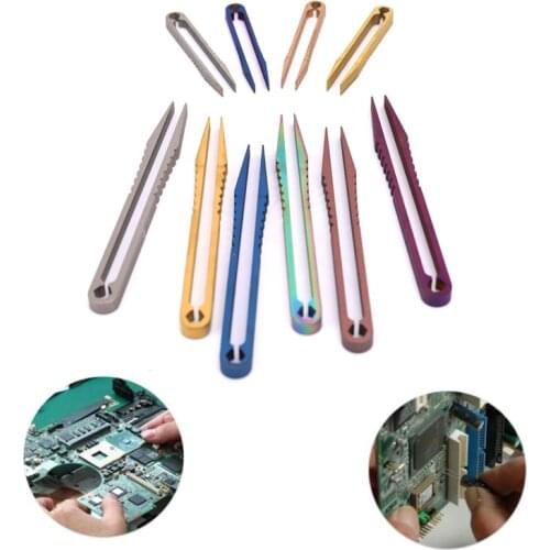 1PCS EDC Titanium Mini Tweezers Trumpet Outdoor Camoing Travel Home EDC Gear Travel Clip Mini Tool Camp Hike Outdoor