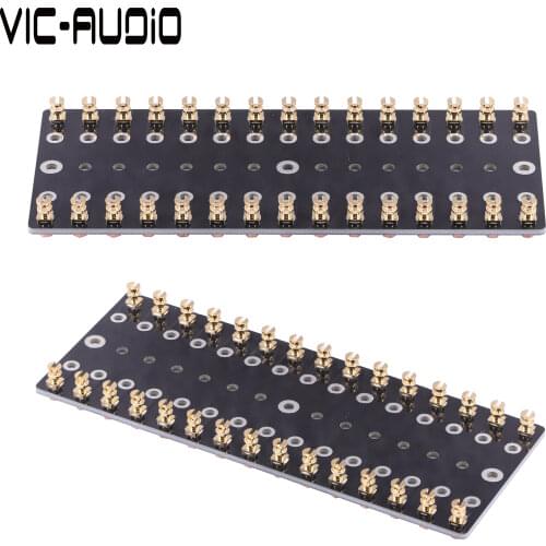 DIY Projects Audio Tag Strip Tag Board Turret Board Gold-plated Coppe Audio Test Board 150*60*2mm 75holes 1Piece