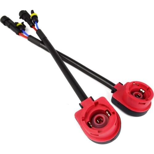 2pcs HID Wiring Harness D2 D2S Adapter D2R D2C AMP Adapter Converter Wire Plug Cable Connectors D2S Socket Base Car Accessories