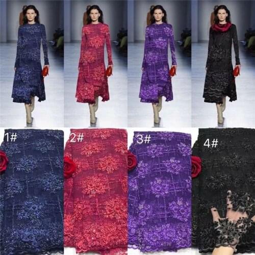 African Lace Fabric 2019 Embroidered Nigerian Laces Fabric Bridal High Quality French Tulle Lace Fabric For Women Dress