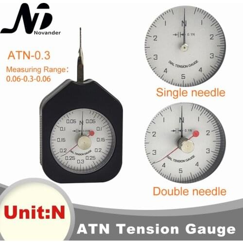 Free Shipping 0.3N Dial Tension Gauge Analog Tensiometer Tension Tester Measure range 0.06-0.3-0.06