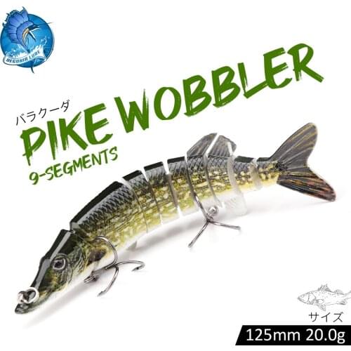 Begonia Lure Pike Wobbler Lifelike Bait For Fishing Multi Jointed Crankbaits 12.5CM 20G Pike Lure Swimbait For Fishing Tackle