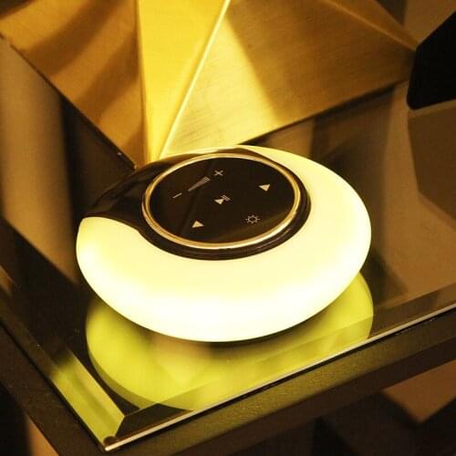 USB Charging Moon Bay Bluetooth Stereo Speaker Stepless Dimming Folding Touch Atmosphere LED Desk Lamp