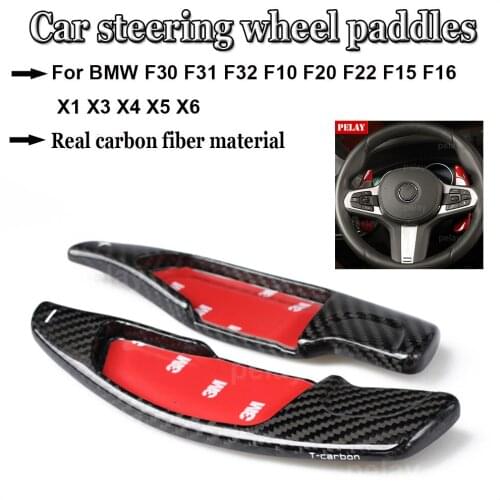 For BMW F30 F31 F32 F10 F20 F22 F15 F16 X1 X3 X4 X5 X6 Carbon Fiber Steering Wheel Paddle Shifter Gear Shift Shifter Extension