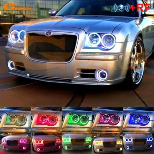 For Chrysler 300C 2004 2005 2007 2008 2009 2010 RF remote Bluetooth APP Multi-Color Ultra bright RGB LED Angel Eyes Day Light
