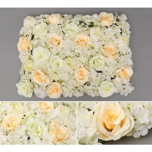 40X60Cm Artificial Flower Silk Rose peony Hydrangea Decorative Flower Wall Romantic Wedding Background Decoration