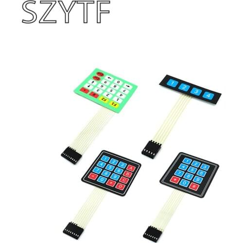 Large keys 4*4/1*4/3*4/4*5 matrix keyboard single-chip external expansion keyboard membrane keyboard