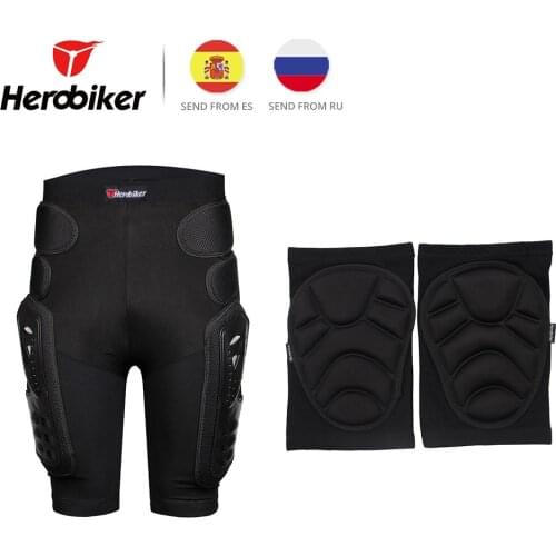 Herobiker Motorcycle Shorts Hip Protector Motorcycle Armor Pants Motocross Protection Riding Racing Equipment & Moto Knee Guards