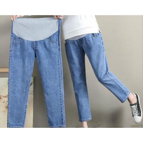 New Autumn winter Length pantStretch Keep warm Denim Maternity Jeans Fashion Trousers Clothes for Pregnant Women Pregnancy Pants