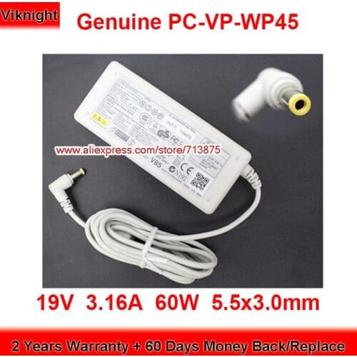 Genuine PC-VP-WP45 60W Charger ADP-60NH 19V 3.16A AC Adapter for NEC 239704-001 PA-1650-02C Power Supply