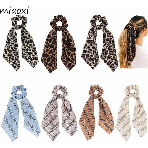 Fashion Hair Accessories Long Scarf Ribbons Scrunchie For Women Floral Hair Bands Casual Colorful Girl Hair Accesssories