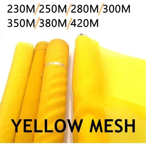 5/10 Meters 120CM Width 230-420M Silk Screen Printing Mesh 90T-165T Yellow Polyester Durable Screen Printing Mesh Fabric