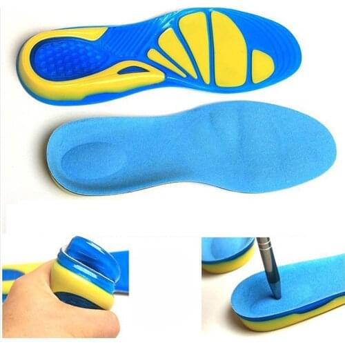 Silicon Gel Insoles Foot Care For Plantar Fasciitis Heel Spur Running Sport Insoles Shock Absorption Pads Arch Orthopedic Insol