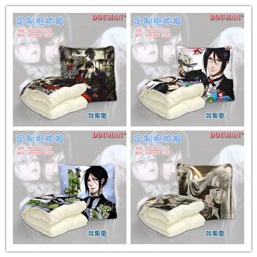 Black Butler Anime Customized Foldable Quilt Summer Decoration Bed Home Throw Pillow Air Condition Blankets Unisex NEW