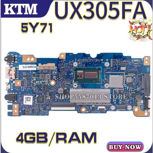 U305F for ASUS UX305F UX305FA UX305 laptop motherboard mainboard 100% test OK 5Y71 cpu 4GB