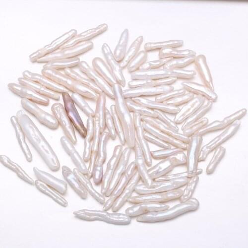 High Quality Freshwater Pearl Toothpick Beads White Pearls For Female Jewelry Decoration Accessories DIY
