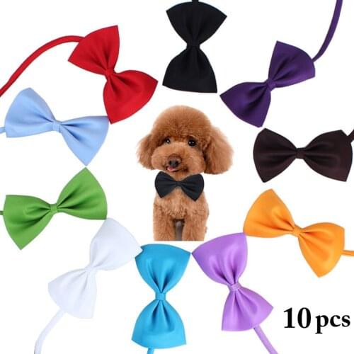 10PCS Pet Bowtie Fashion Adjustable Dog Bow Tie Pet Tie for Pets Dogs Cats Dog Accessories Pet Supplies