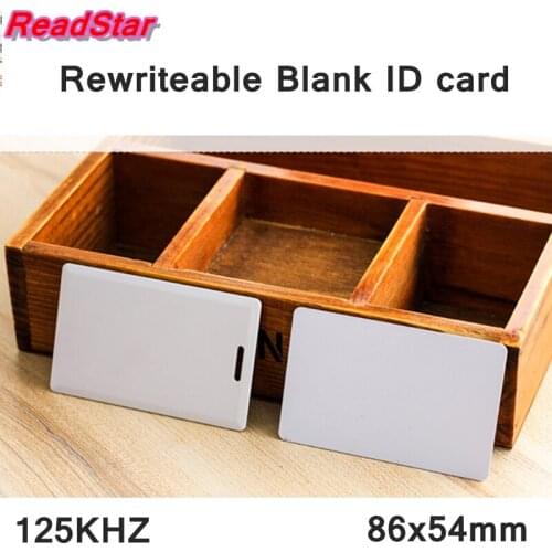 100PCS/LOT rewriteable ID Blank card EM4XX ID blank card 125KHZ Entrance guard / Fitness center/parking /elevator card