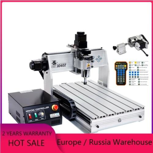 4 Axis CNC Router 3040 Engraver USB Port Metal Milling Drilling Cutter Machine Woodworking Machinery DIY with Limit Switch