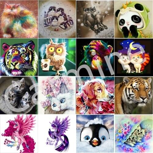 Cute Cartoon Animal DIY 5D Diamond Painting Cross Stitch Embroidery Mosaic Picture Full Round&Square Drill Home Decoration Gift