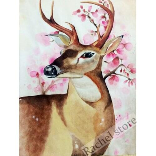 Diamond Embroidery Diy Diamond Painting Cross Stitch Kits Diamond Mosaic Deer Full Square Diamond Embroidery AH006