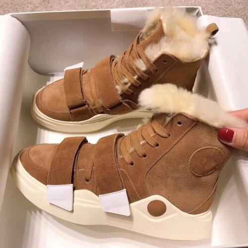 2021 Hot new design womens fashion snow boots girls casual winter soft warm leather flats boot lady half boot size 35-40 #U5