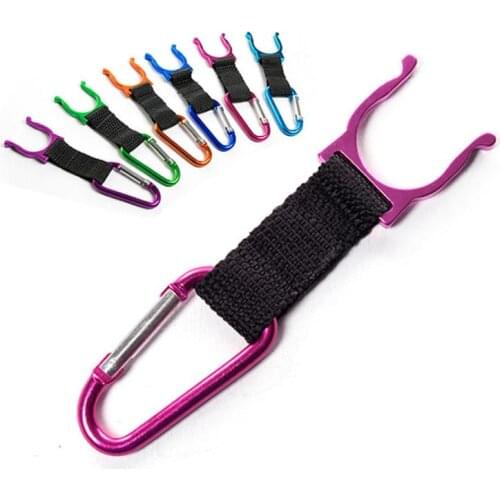 Fast DHL Free shipping 1000pcs Locking Carabiner Clip Water Bottle Buckle Holder Camping Snap hook clip-on Clicp on