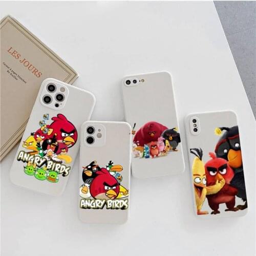 Angry Game Birds Phone Case Candy Color for iPhone 6 6S 7 8 11 12 XS X SE 2020 XR mini pro Plus MAX mobile bags