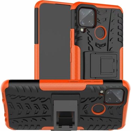Cover For OPPO Realme C17 Case Rubber Hard Armor Cover For OPPO Realme C15 C12 C11 Phone Case For Realme C3 Anti-fall Shell Capa
