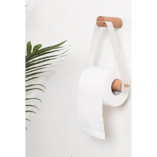 Wooden Toilet Paper Holder Bathroom Storage Wall Mount Roll Paper Holder Multipurpose Hand Towel Dispenser Toilet Tissue Rack
