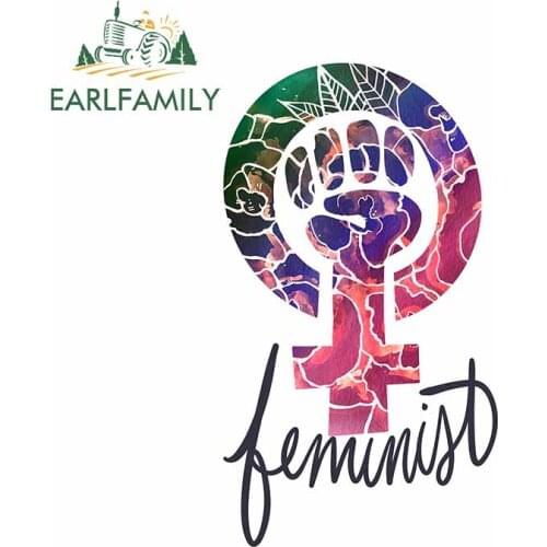 EARLFAMILY 13cm x 7.5cm For Feminist Scratch-Proof Car Stickers Fine Decal Waterproof Sunscreen Motorcycle For JDM SUV RV