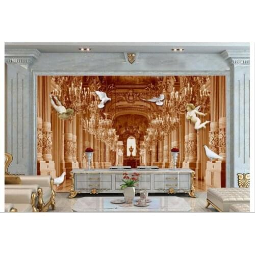 Customized 3d photo wallpaper 3d TV wallpaper mural royal aristocrats 3 d angels background wall living room wallpaper decration