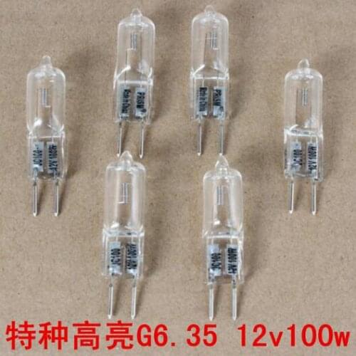 10pcs/lot Halogen Gy6.35 12V 100W halogen bulb g6.35 12v 75w