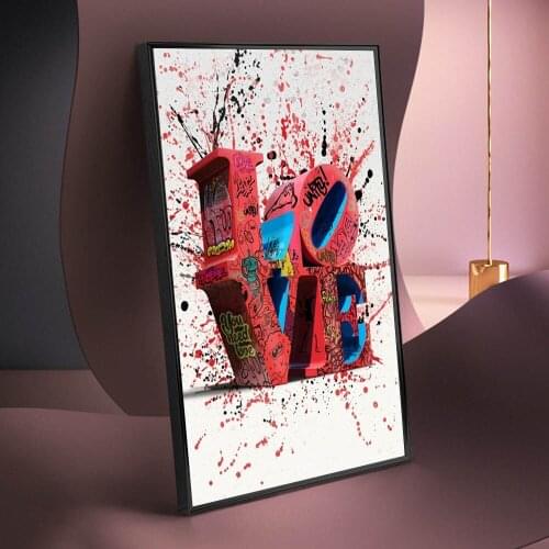 Graffiti Art Poster Letter LOVE Printmaking Painting Wall Art HD Pictures Printed on Canvas Used for Bedroom Cuadros Home Decor