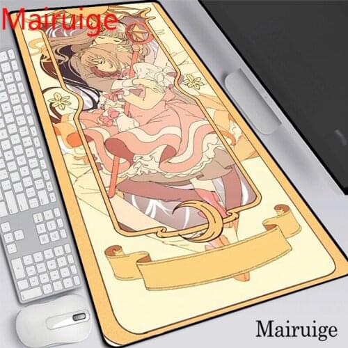 Anime Girl Cardcaptor Sakura Gaming Computer Large Mouse Pad Gamer Locking Edge Keyboard XXL DeskMat Keyboard PC MiceMats