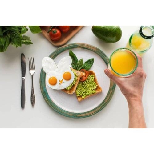 Kawaii Egg tools Omelette Mold Silicone Egg Pancake Ring Shaper Cooking Tool Kitchen Accessories Gadget Plastic Egg Separator