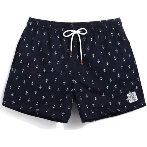 Summer mens beach pants mens loose-fitting large code quick dry casual shorts can go to sea with lined swimming trunks