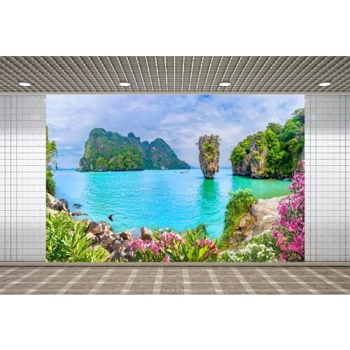 Lyavshi Natural Scenery Landscape Mountain Sky Seaside Flower Ship Photography Background Photographic Backdrop For Photo Studio