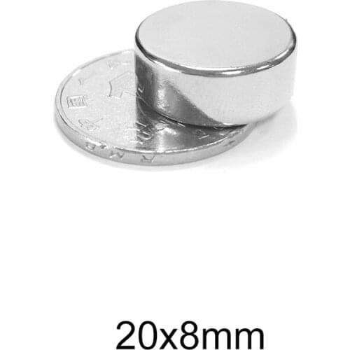 2/5/10/15/20PCS 20x8 N35 Round Powerful Magnetic Magnets 20mmx8mm Neodymium Magnet 20x8mm Permanent Magnet Strong 20*8 mm