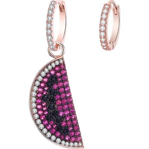 Small Sweet Fruit Drop Earrings for Women 100% Zircon Earrings Bridal Party Statement Jewelry Accessories Korean Earrings Style