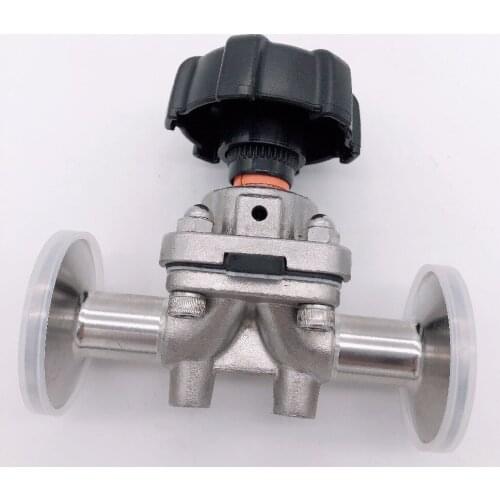 Food grade Sanitary stainless steel 316 diaphragm valve O.D 51 mm clamping diaphragm valve quick cover meter durable