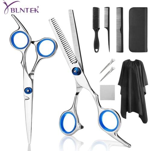 YBLNTEK 7/9 PCS Professional Hairdressing Scissors Kit Hair Cutting Scissors Hair Scissors Tail comb Hair Cape Hair Cutter Comb