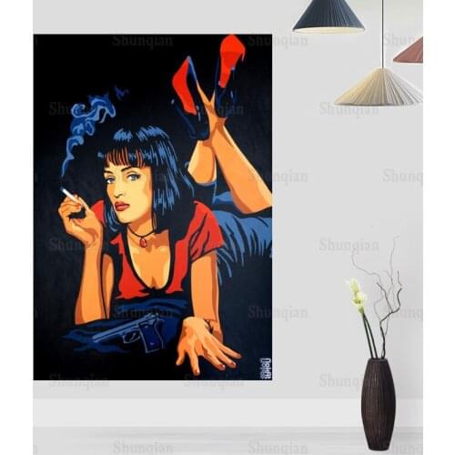 New Arrival Pulp Fiction Poster Canvas Fabric Wall Art Poster Print Painting Nature Decoration Modern Home Decor Poster 0422